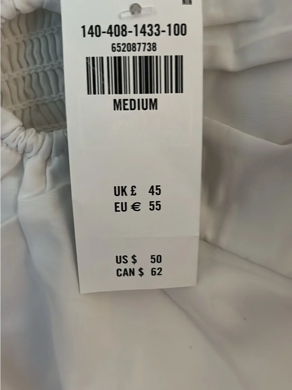 Abercrombie & Fitch White Puff-Sleeve Square-Neck Top
